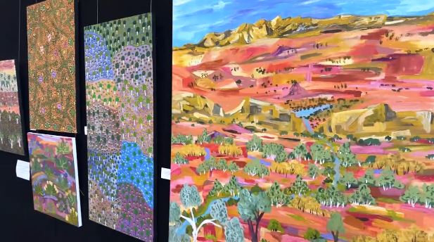 Indigenous artwork display